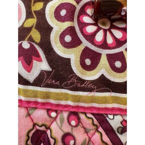 Vera Bradley Toggle Tote in Very Berry Purple Pink Floral Paisley - Picture 2 of 8